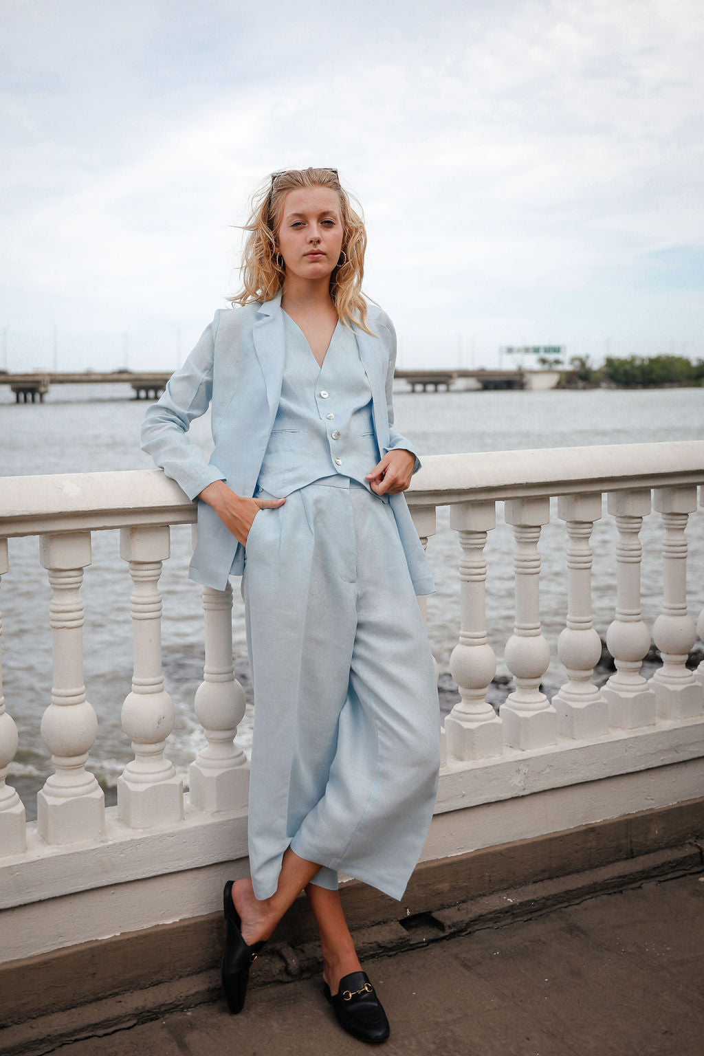 BILLIE DOUBLE PLEAT PANT